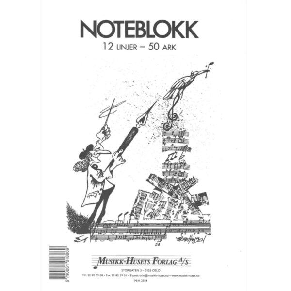 NOTEBLOKK 12 LINJER, 50 ARK