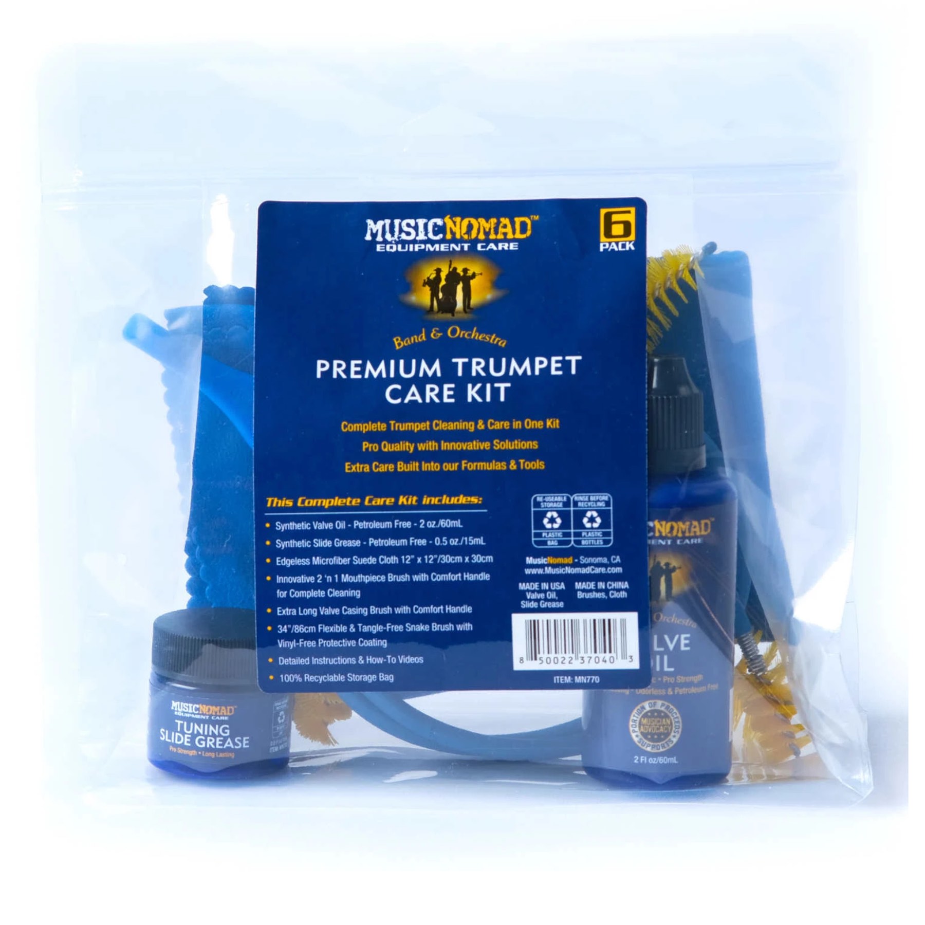 MUSICNOMAD MN770 PREMIUM TROMPET RENGJØRINGSSETT - Bilde 3